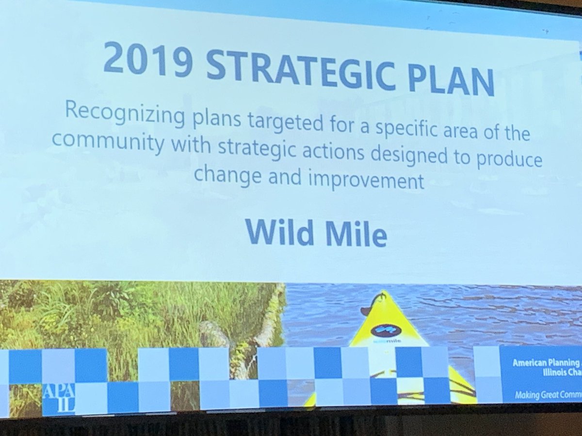 Additional congrats to <a href="/NRCchicago/">NorthRiverCommission</a> on their APA-IL Strategic Plan award and shout-out to <a href="/1NearNorth/">N.N.U.P.</a> for their work with the other winner the Wild Mile.  3 different #1Chi4All partners part of awards tonight!  <a href="/LISCChicago/">LISC Chicago</a>