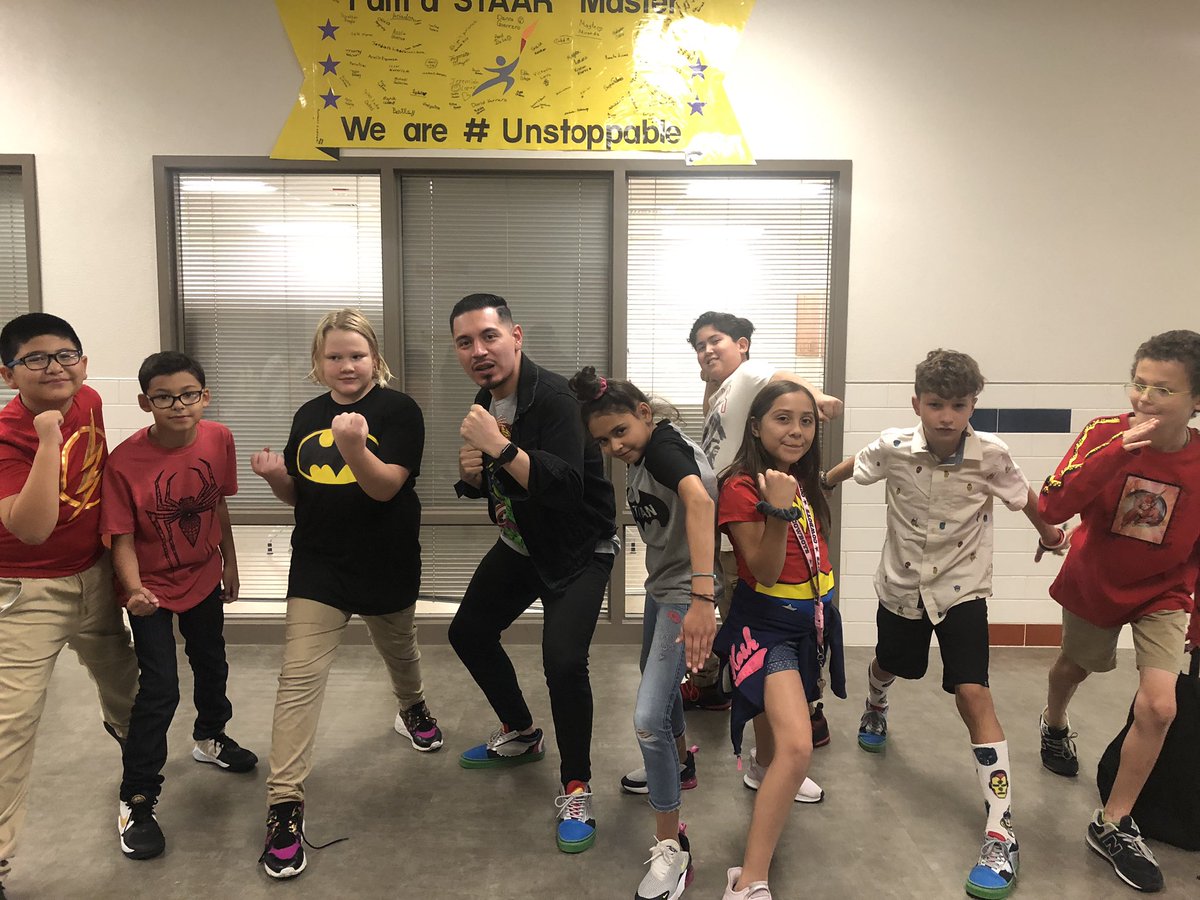 Heroes Assemble! Celebrating National Comic Book Day. #ItsOurWorld #BeEXTRAordinary #TeamSISD