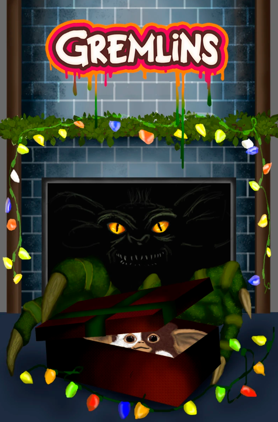 WBHomeEnt's tweet photo. We can’t get enough of this #Gremlins fan art! Artwork by Karen Rosales and Salmorejo Studio. https://t.co/PfOCZtUyQb