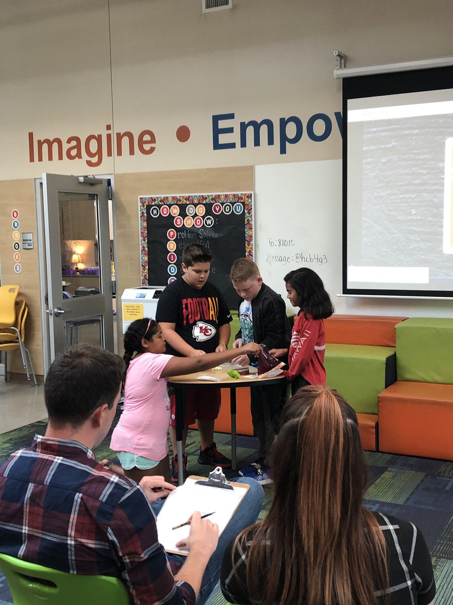 KBrooksNKC's tweet photo. We had two advertising experts come in and judge team building activities for their companies today! #Springfieldcommunity #teambuilding #teamwork https://t.co/D2mWhOdkpG