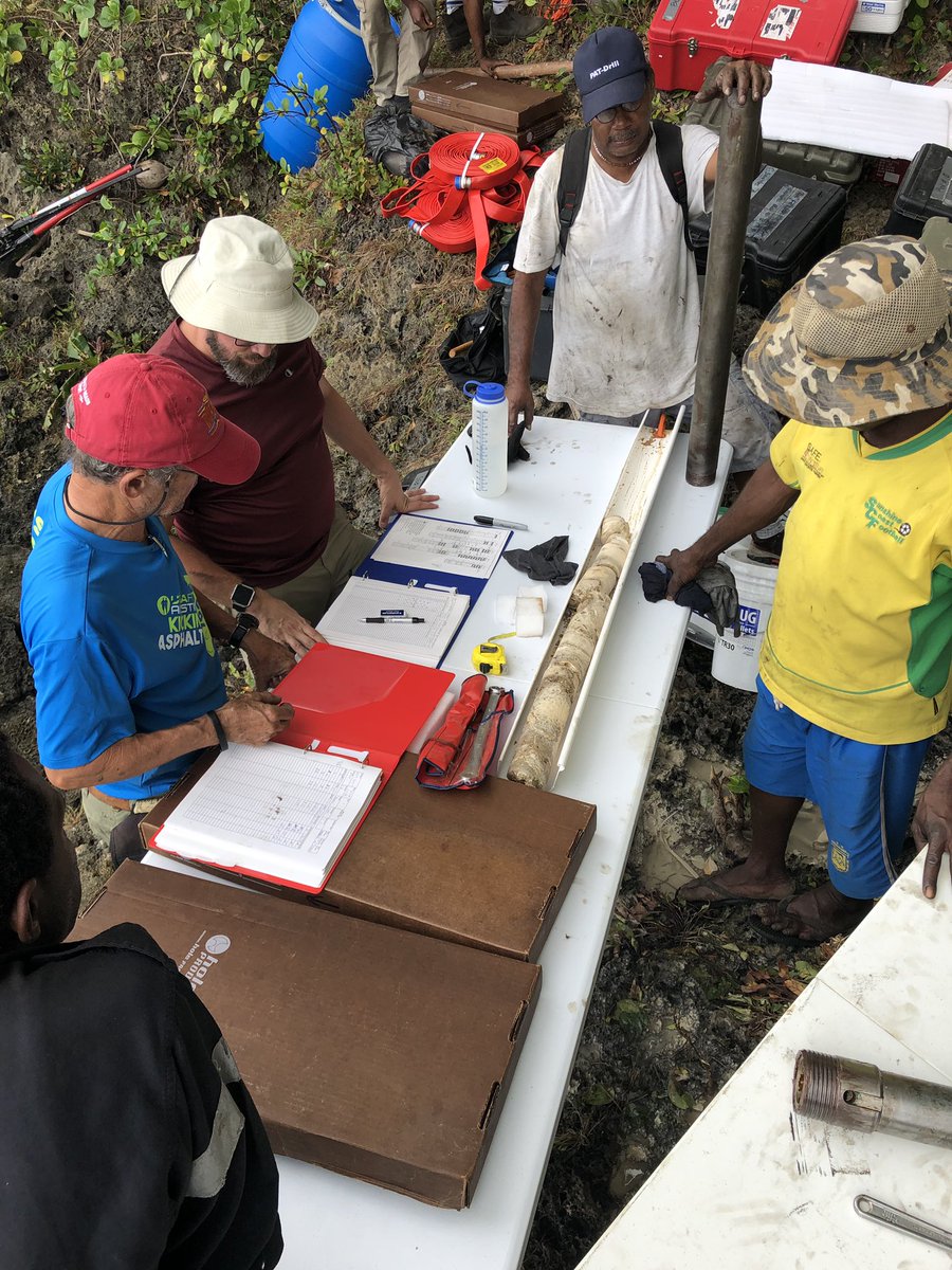 junglecave's tweet photo. Logging #coral core from #Vanuatu for #PaleoENSO. I spy a Porites!!!! https://t.co/ArtD0X6q5N