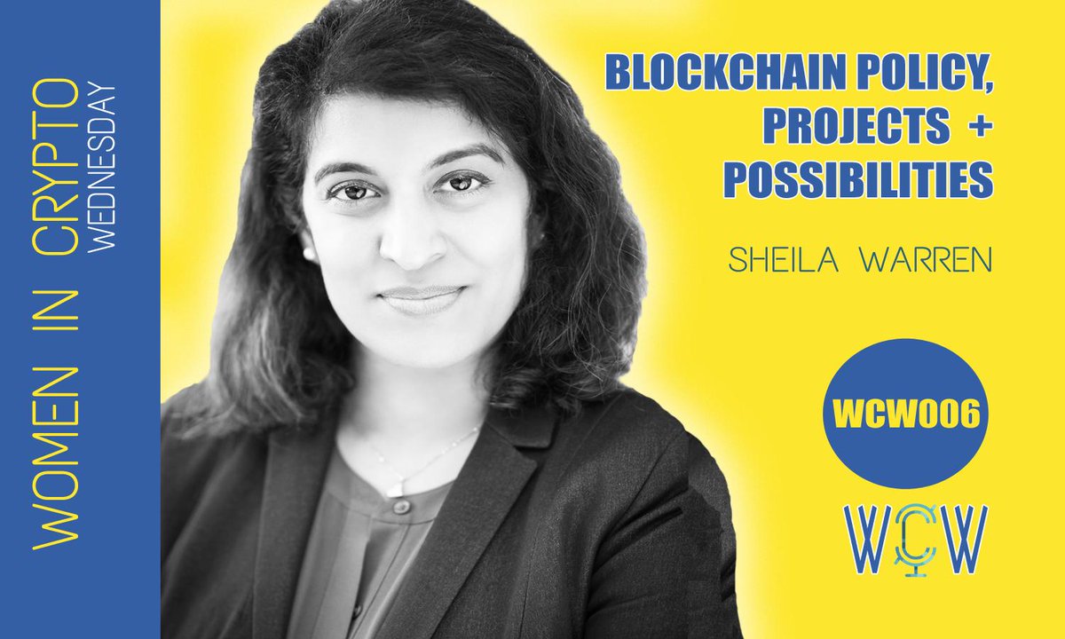 IG (@iliagracejoy) on Twitter photo New #WomenInCryptoWednesday #WCW 🙋♀️<a href="/sheila_warren/">Sheila Warren</a> Head of #blockchain <a href="/wef/">World Economic Forum</a> on:
-@Libra_ governance
-transparency issues
-<a href="/Apple/">Apple</a> Pay in crypto?
🎇Apple bit.ly/SOCrypto
😎Web speakingofcrypto.com/wcwpod/
🔥GooglePlay bit.ly/SOC_GP
🎉Spotify bit.ly/SOCspot New #WomenInCryptoWednesday #WCW 🙋♀️<a href="/sheila_warren/">Sheila Warren</a> Head of #blockchain <a href="/wef/">World Economic Forum</a> on:
-@Libra_ governance
-transparency issues
-<a href="/Apple/">Apple</a> Pay in crypto?
🎇Apple bit.ly/SOCrypto
😎Web speakingofcrypto.com/wcwpod/
🔥GooglePlay bit.ly/SOC_GP
🎉Spotify bit.ly/SOCspot