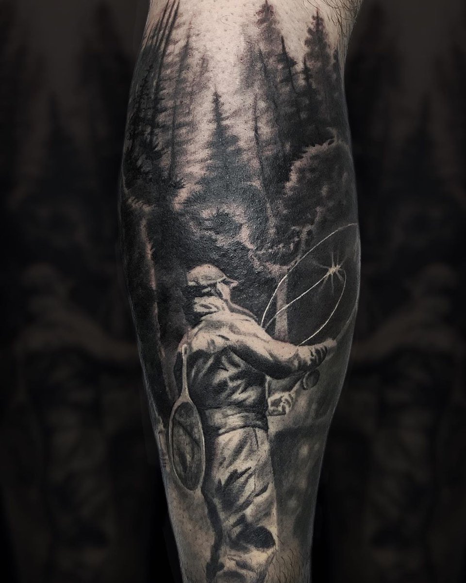 Healed Fly Fishing 34 Sleeve by Derek Schaeffer at Chalice Tattoo in  Boise ID  rtattoos