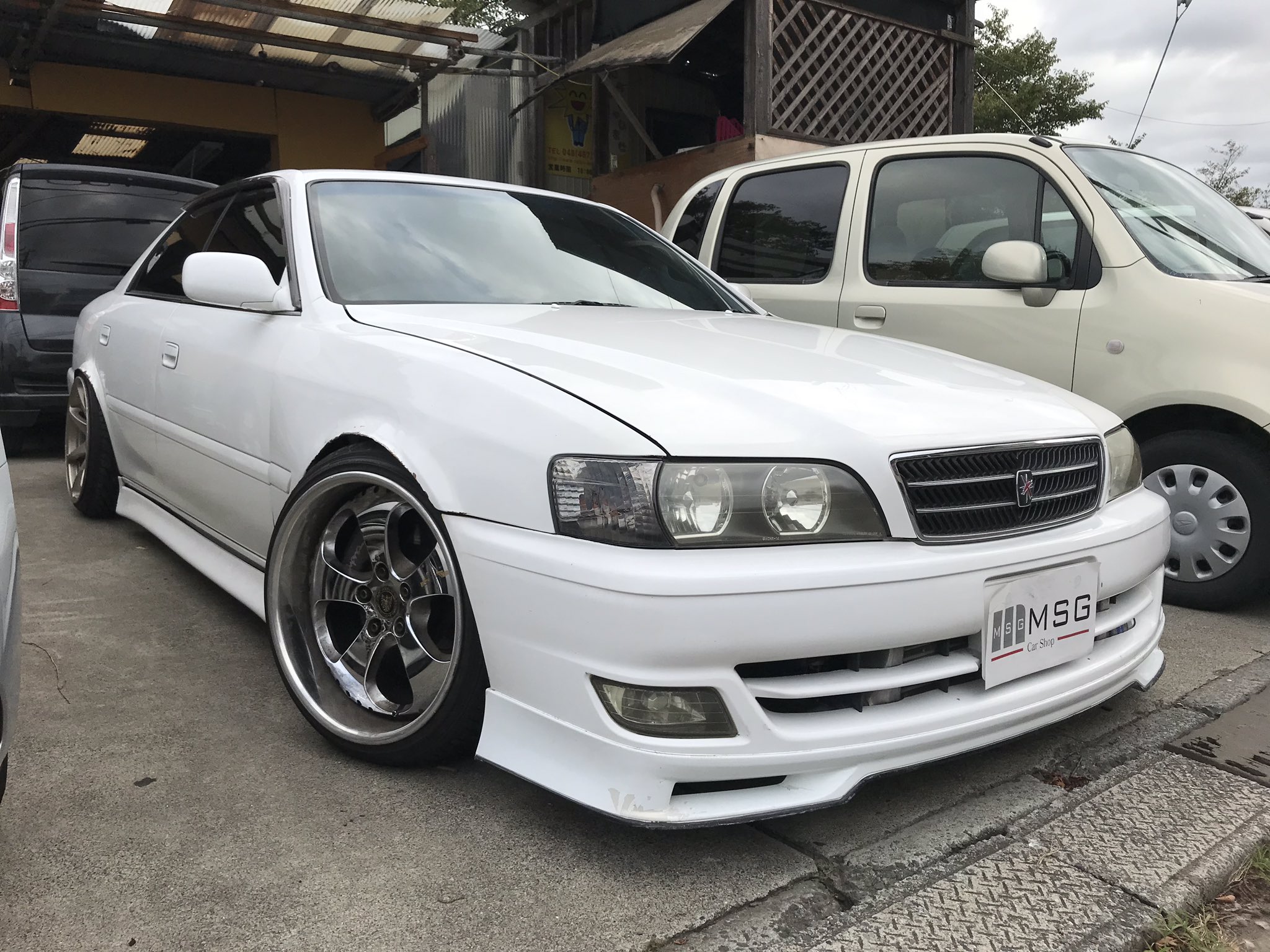 Msg Carshop Jzx100 チェイサー入庫 ツアラーv 純正5速 万キロ 車検r2年4月迄 改造車売るならmsg 改造車買取 車買取 ドリ車買取 即ドリ 車売ります 車買います T Co P0ctrdux2u Twitter