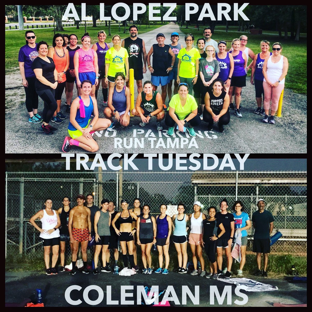 RunTampa's tweet photo. Track Tuesday! Two Locations! One Team! #raceseason #runtechnique #runbetter https://t.co/N7WQHJ6qqH