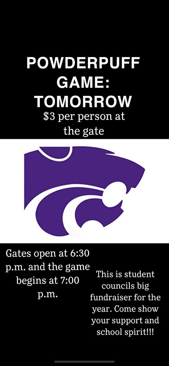 Powderpuff tomorrow and bonfire after!