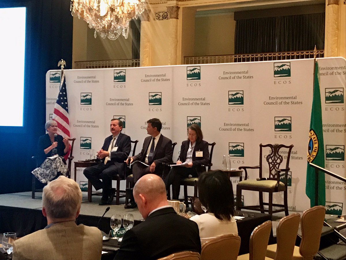SmartCommentInc's tweet photo. Great session at #ECOSFall19 meeting today on challenges & victories in enforcing toxic substances rules. Moderated by @maiabellon from @EcologyWA w/ leaders from @CaliforniaEPA @EPA & @AmChemistry https://t.co/NgXKQmDOZv