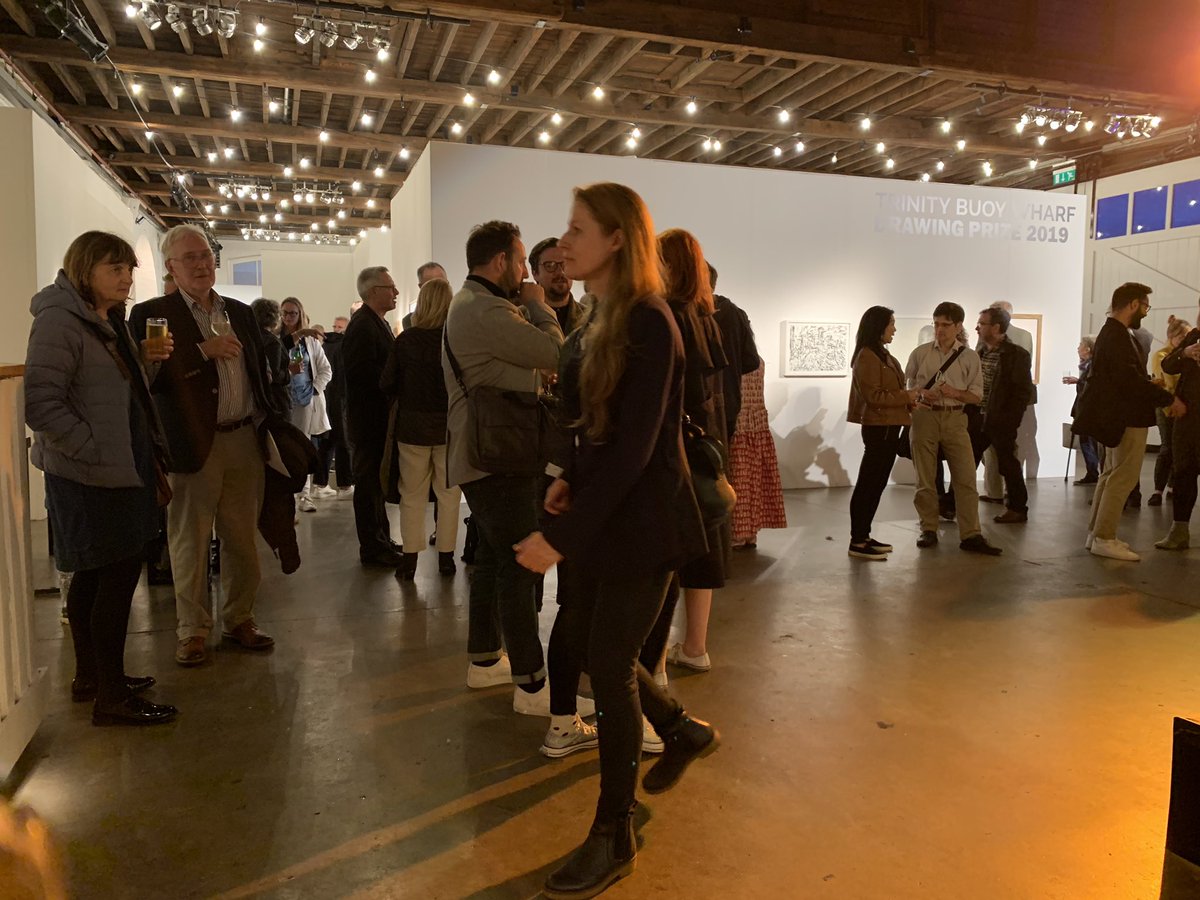 TBWDrawingPrize's tweet photo. Trinity Buoy Wharf Drawing Prize 2019 launched at @artsTBW tonight. Many congratulations to all of the artists and makers included in the exhibition - and a very special thank you to all of our supporters - especially @artsTBW! #TBWDP19 #CelebratingDrawing #DrawingMatters https://t.co/sQjA9tCsz6