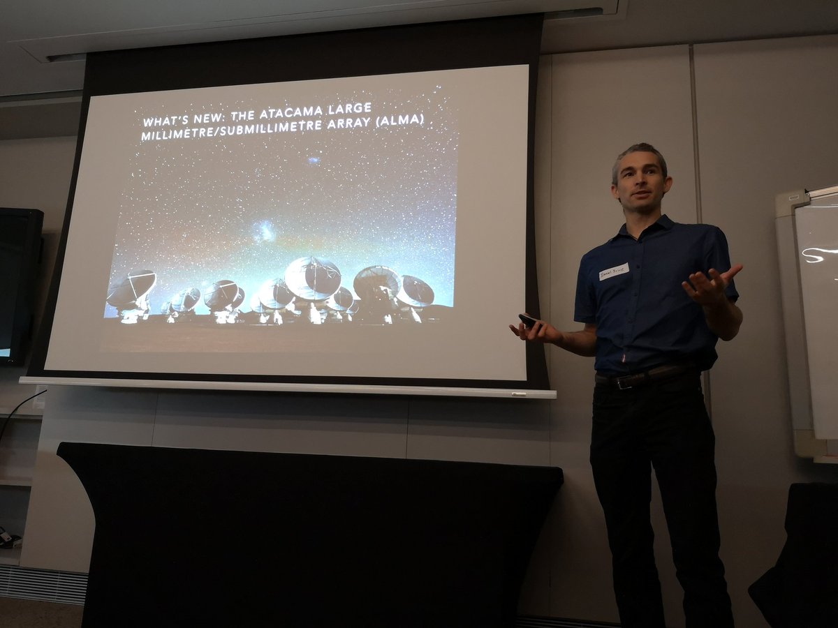 SpaceRocksAust's tweet photo. . @danprice_astro of Monash Uni Physics discusses hunting rapidly formed planets within radially distributed dust rings of protoplanetary discs from ALMA surveys
#sserviOz2019 https://t.co/guavJli44b
