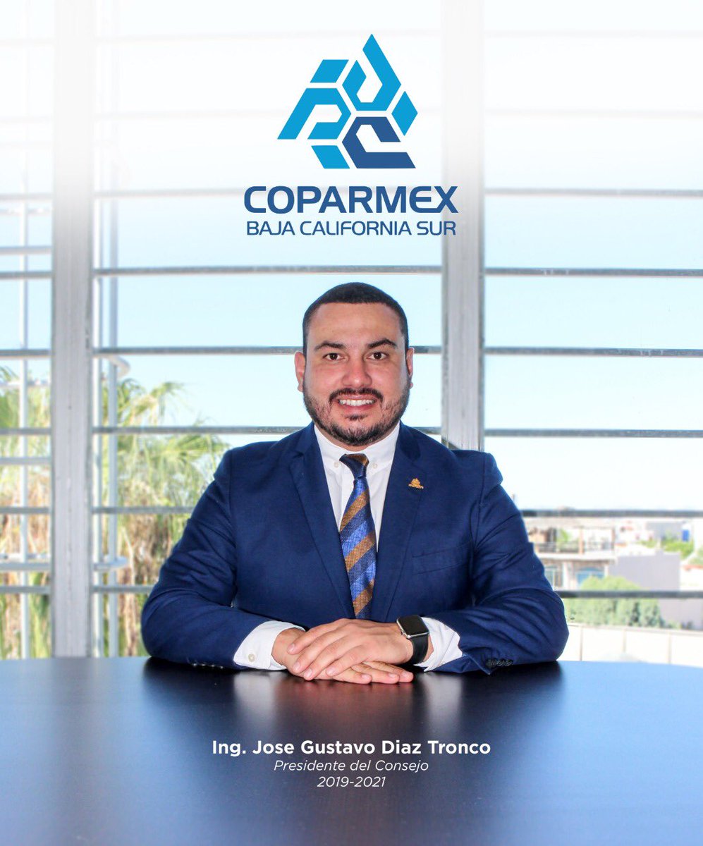 Agradezco el apoyo de los empresarios y socios de <a href="/CoparmexBCS/">coparmexbcs</a> para presidir el consejo de 2019-2021