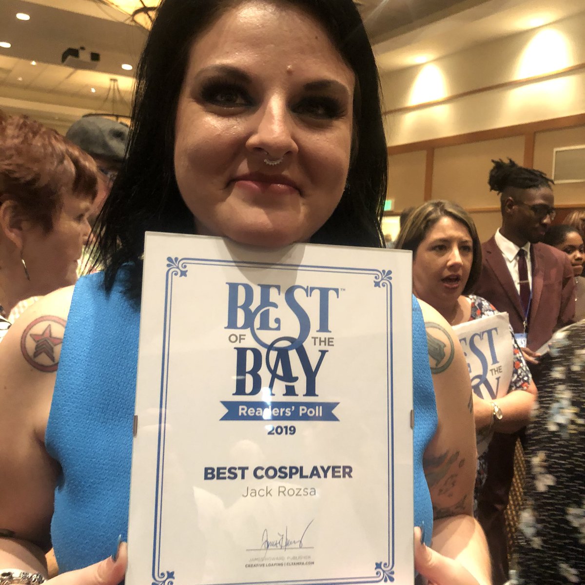 I WON BEST COSPLAYER in the Best of the Bay awards!! #bestofthebay #botb #bestcosplayer #readerspoll #over30cosplay #plussizedcosplayer