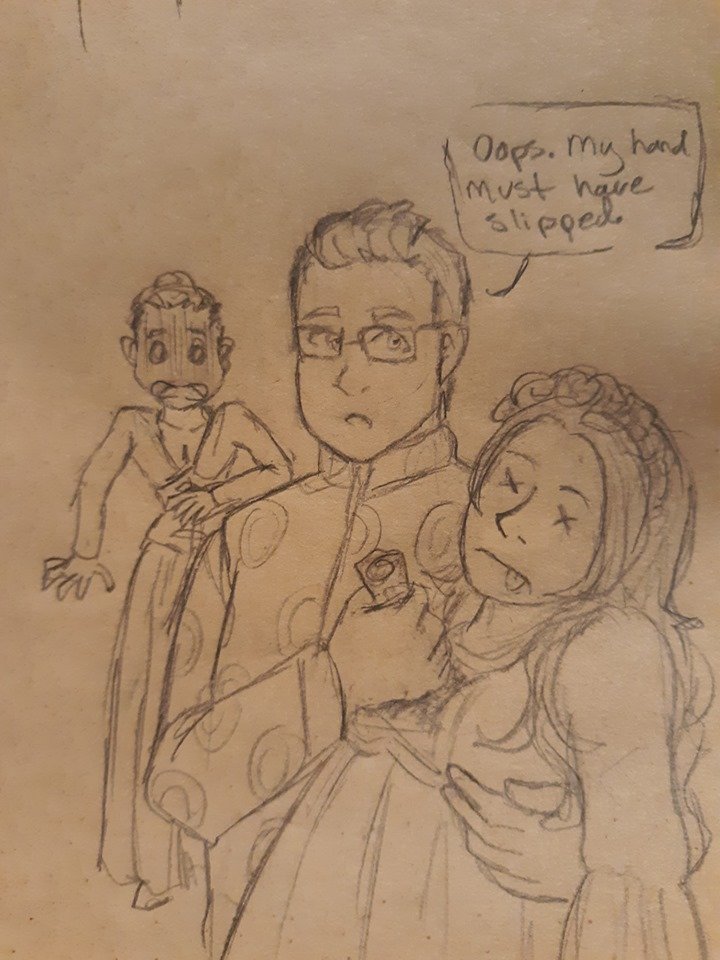 mcktalksgames's tweet image. More Nelly's by Night doodles! Featuring...
1. Creepy Nos Guy who I didn't play with!
2. The cutest Malk you ever did see!
3. A case of mistaken Identity!
4. How to deal with The Beckoning 101!
5. The best damn Anarch in Toronto!
#vampirethemasquerade #LARP