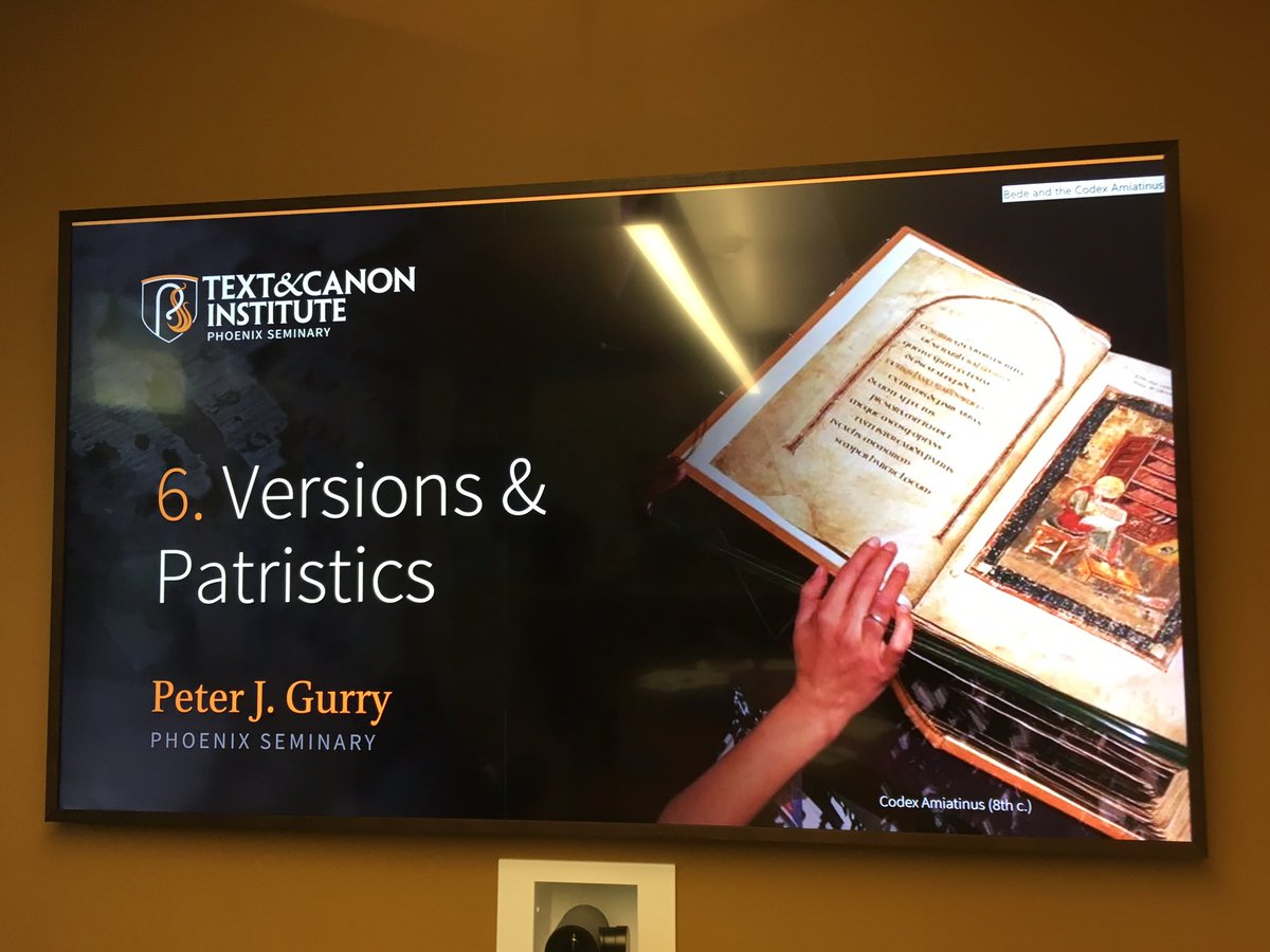 pjgurry's tweet image. Great time learning from @peter_montoro tonight about the work that needs to be done in order to properly use patristic citations in textual criticism. #textualcriticism