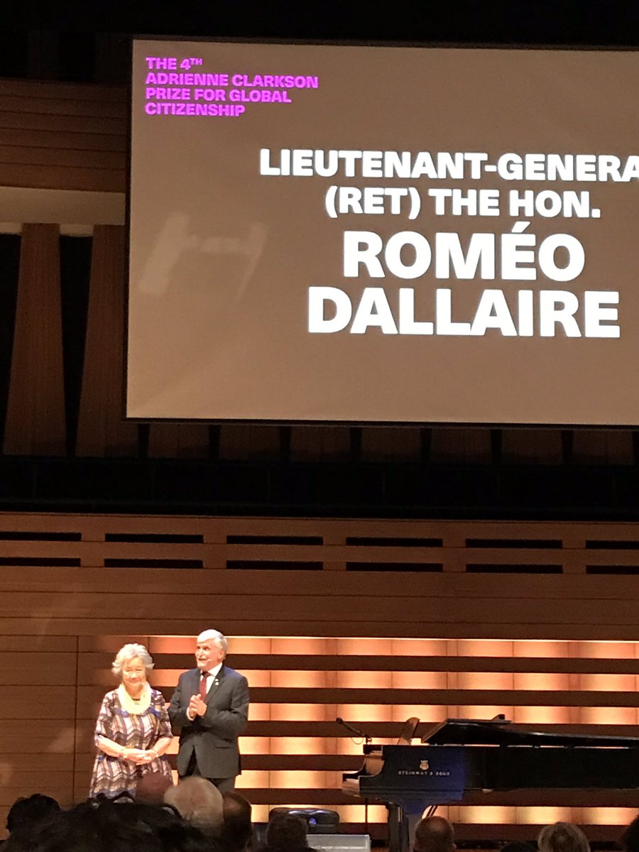 An extraordinary way to end <a href="/inclusion_ca/">The Institute for Canadian Citizenship</a> #6DegreesTO with the Adrienne Clarkson Prize for Global Citizenship 2019 Laureate <a href="/romeodallaire/">General Roméo Dallaire</a> Soldier. Senator. Humanitarian. Bravo! @rufuswainwright &amp; the Wexford Gleeks rendition of Hallelujah was breathtaking #inclusion  #belonging