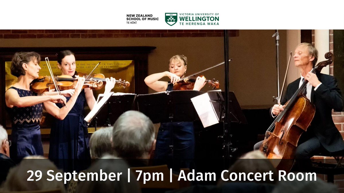 To support those who are heading to the Climate Strike March tomorrow, our Friday lunchtime concert has been moved to this Sunday the 29th of September at 7pm featuring the New Zealand String Quartet!