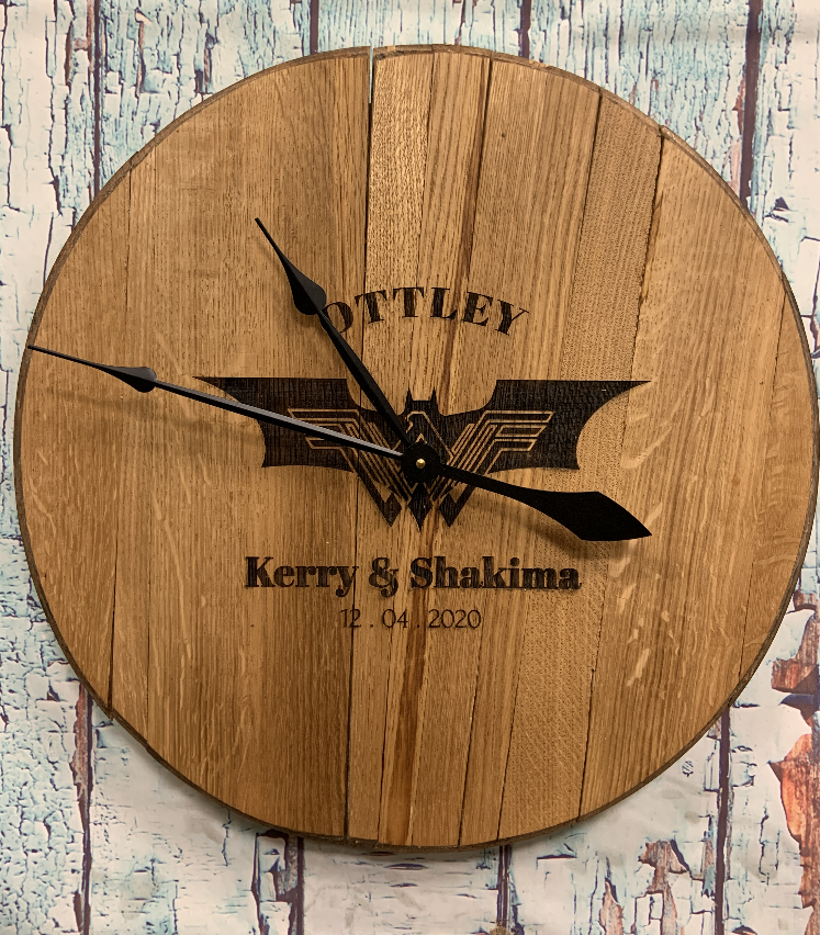 whiskey_made's tweet photo. Same bat time, same bat twitter.

Real Bourbon barrel clock with custom design. Congrats guys!!

#WhiskeyMade #love #wedding #whiskey #whiskeywedding #whiskeywed #kentucky #idea #gift #bridesmaid #bride #groom #bourbon #fun #romance #cocktails #inspiration #rusticwedding https://t.co/UpiXoZlGBh