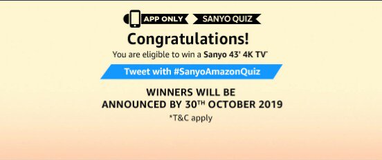 doleswar_patel's tweet photo. #SanyoAmazonQuiz https://t.co/mcQtsHXJdp