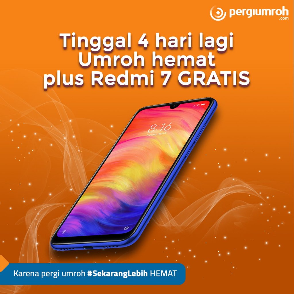 pergiumrohcom's tweet photo. Sisa 4 Hari Lagi

Jangan lewatkan kesempatan untuk bisa pergi umroh dengan hemat dan mudah, dan bisa punya smartphone gratis hanya dengan DP paket umroh yang kamu inginkan.
⁠⁠
Yuk, rencanakan sekarang⁠.
⁠
Karena pergi umroh #SekarangLebih Hemat⁠. https://t.co/hdBMbHu86M