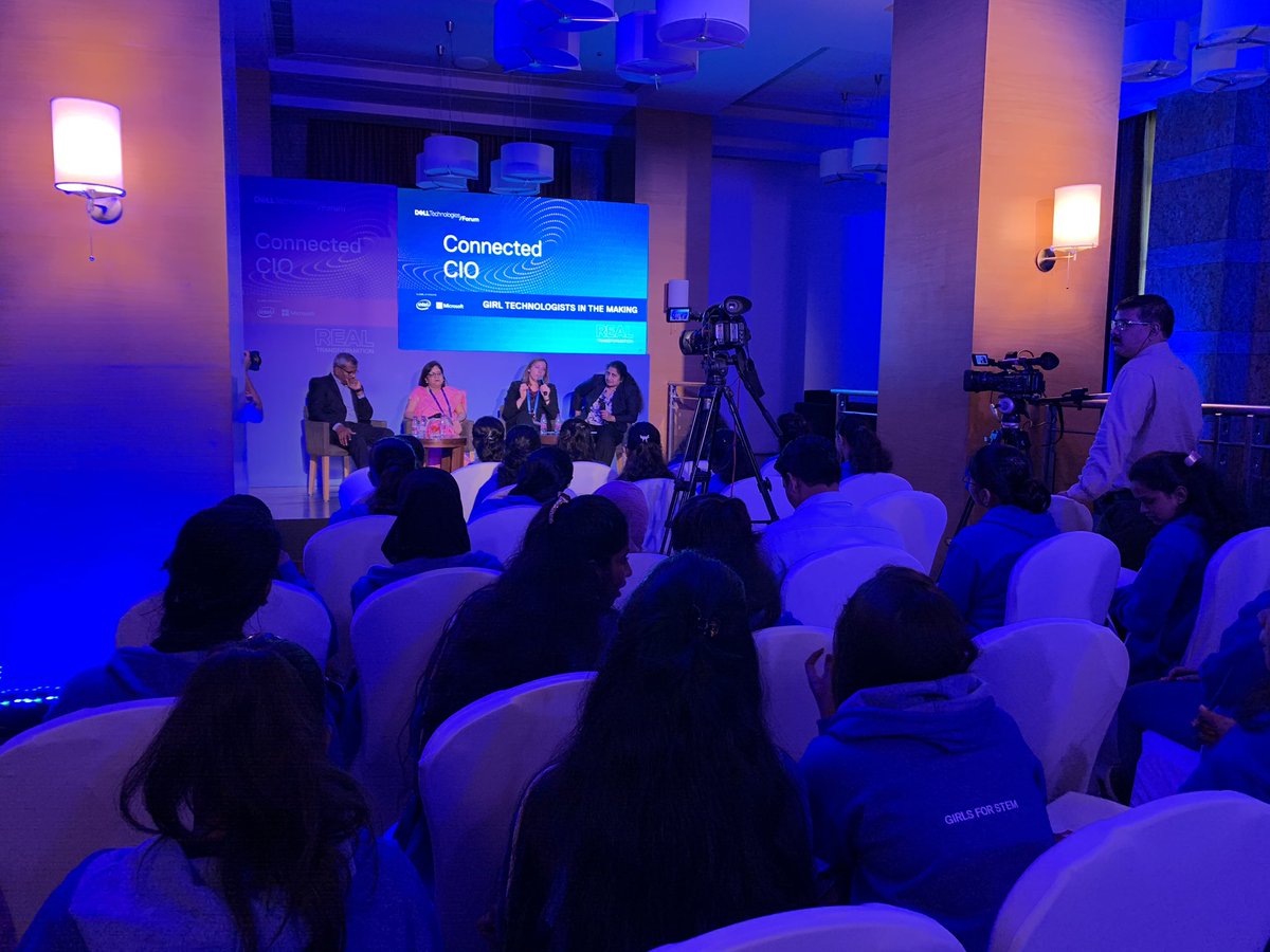 kallolh's tweet photo. Girl Technologists in the making. An interactive session with #STEM girl students at #DellTechForum #Mumbai @DellEMCIndia #India_RealTransformation https://t.co/RvrxVIuclF