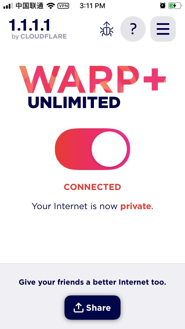 lizhineng's tweet photo. Happy to try and subscribe @Cloudflare Warp+, but seems not stable enough to use in China. The speed is slow at the most of the time. https://t.co/scYbI1uQGf