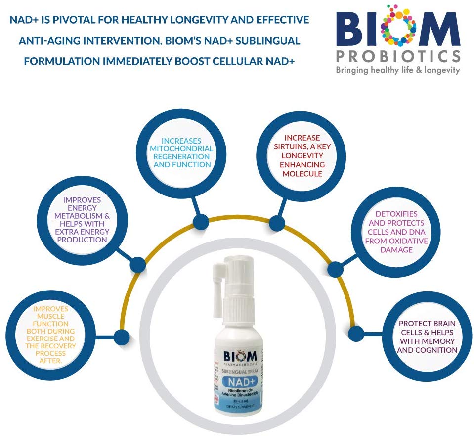 biomprobiotics's tweet photo. NAD+ is pivotal for healthy longevity and effective anti-aging intervention. Biom’s NAD+ Sublingual formulation immediately boost cellular NAD+.
Buy Now at https://t.co/wEEo27hhtr

#sublingual #sublingualspray #biom #biomprobiotics #probiotics https://t.co/Gvs1Rdhu6J