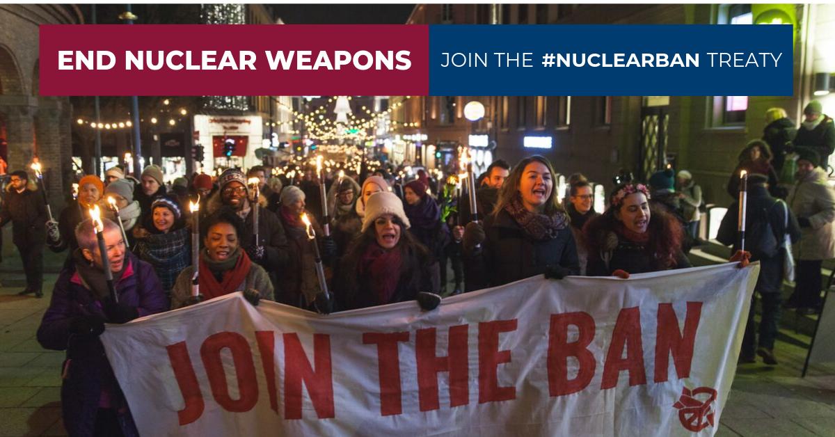nuclearban's tweet photo. Today is International Day for the Total Elimination of #NuclearWeapons, and it's going to be BIG! 🙌 People around the world are stepping up to say no to nukes, and new countries will be joining the Treaty to end them! Follow the action ➡️https://t.co/yJEER7pLXg  #NuclearBan ☮️ https://t.co/YfrZ9vjhbp