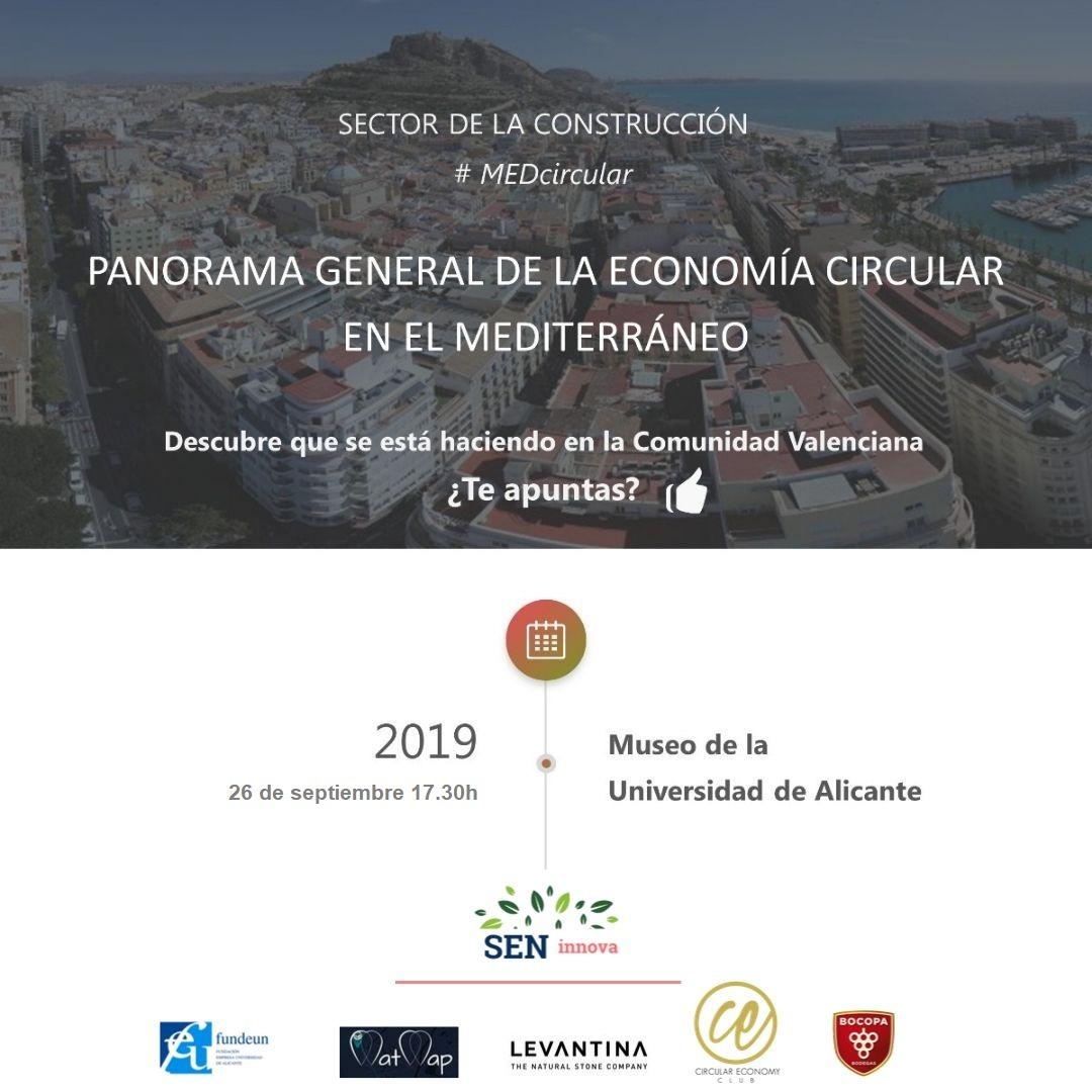 SENplatform's tweet photo. ¿Sabes las oportunidades de la implementación de la #economiacircular? Te esperamos hoy en el @MuseoUA para conocer soluciones y retos en la Comunidad Valenciana #Medcircular @GrupoLevantina @fundeun @matmapco @ITC_ceramica https://t.co/j5gyRJhjrG