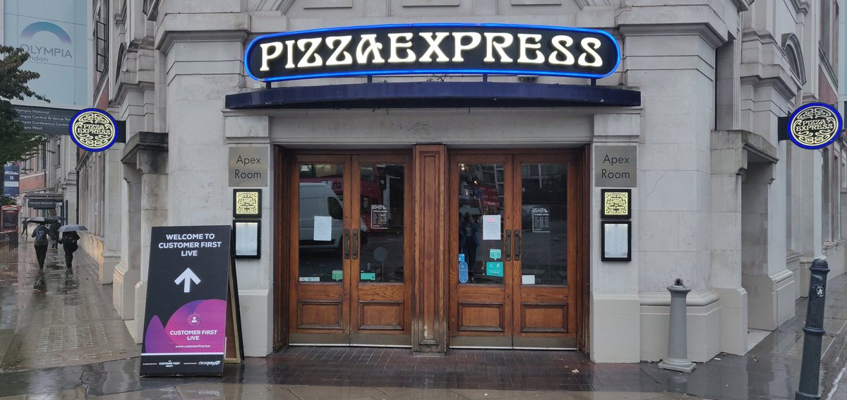 Customer1stLive's tweet photo. Day 2 of Customer First Live

Entrance by Pizza Express 

Can't wait to see you here!! https://t.co/D4Sz2U9AE7