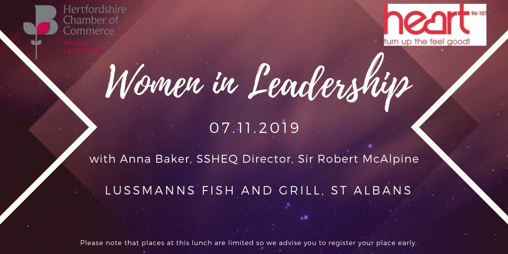 InspiringHerts's tweet photo. Be sure to join us for our next #WomeninLeadership lunch in November with Anna Baker, @WeAreMcAlpine Come along to hear about her career, journey and challenges along the way. Taking place at @lussmanns St Albans! https://t.co/ZtKSkyqQ7s
Kindly sponsored by @HeartHerts https://t.co/hHCkab82w5