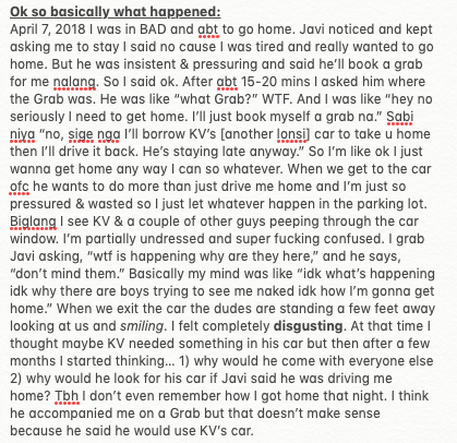 kiaracdario's tweet photo. This has been really hard for me to talk about bc they've already called me an "attention seeker" for speaking against sexual harassment. I've tried fixing this silently but justice has never been served &amp; these shits continue to have 0 remorse. So here it is. #EndImpunity https://t.co/uxbirvojl5
