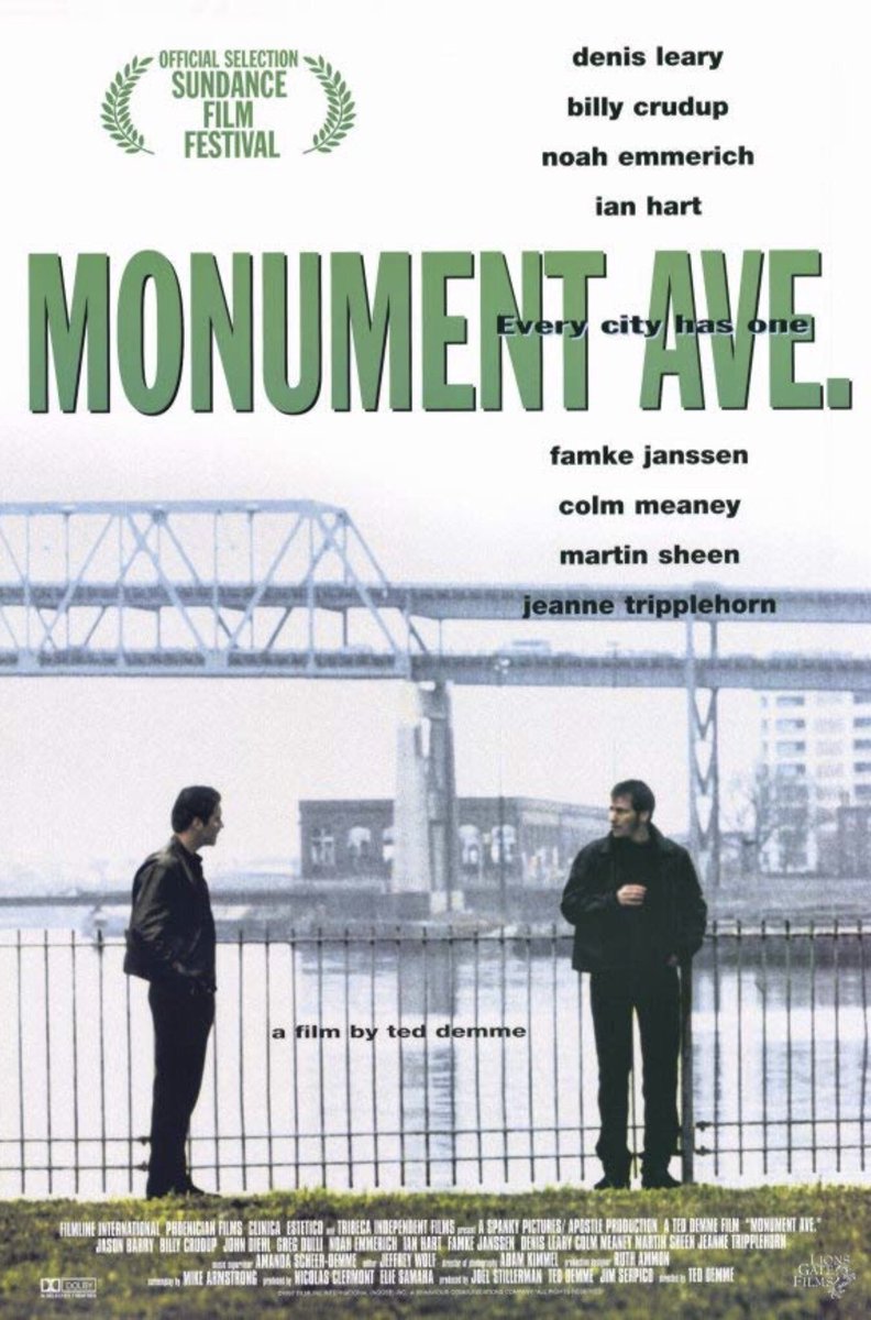 FilmNewsNos's tweet photo. 🎬MOVIE HISTORY: 21 years ago today, September 25, 1998, the movie ‘Monument Ave.’ opened in theaters!

#DenisLeary #ColmMeaney #FamkeJanssen #MartinSheen #BillyCrudup #IanHart #LyndonByers #JasonBarry #JohnDiehl #GregDulli #JeanneTripplehorn https://t.co/pkT5bde39s
