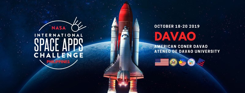 addueasec's tweet photo. NASA is coming to Davao! 🚀

The Libraries-American Corner and the Aerospace Engineering Dept., in partnership with the US Embassy PH, will be hosting the NASA Space Apps Challenge 2019, an annual international Hackathon.

Learn more here: https://t.co/7W63xGUfaR https://t.co/LlDzIecOU2