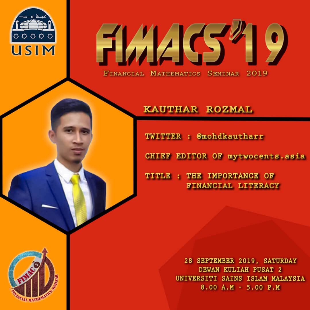 mfaizfakhruden's tweet photo. Maka tertutuplah penyertaan untuk FIMACS19. Terima kasih kepada yang telah berdaftar. Apa-apa pun kami menantikan kedatangan kalian @faizwahab, @azraeimuhamad &amp; @mohdkautharr ! See you guys at #FIMACS19 this Saturday!! https://t.co/6kmT9g4etc