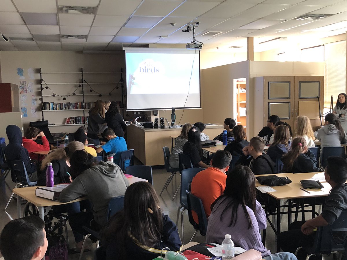 MrDarylDix's tweet photo. @SidhuSabrina taught another awesome lesson to 2 classes at once this week. Using ‘For the Birds’ to introduce our short story unit was brilliant! #SheGotGame #plotchart #connectedtoreallife @PeterEwartMS #learn35 #sitandlearn https://t.co/rSXEXFel6a