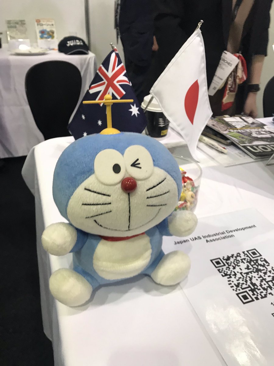 The cutest drone at the World of Drones Congress! #doraemon #wodc2019 #qutoj1