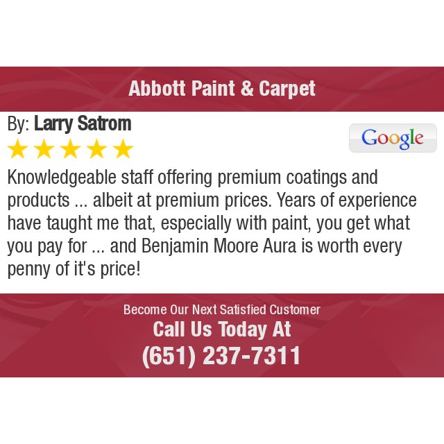 5 Star: Larry S. "Knowledgeable staff offering premium coatings and products ... albeit at premium prices. ..." bit.ly/2de4PDk