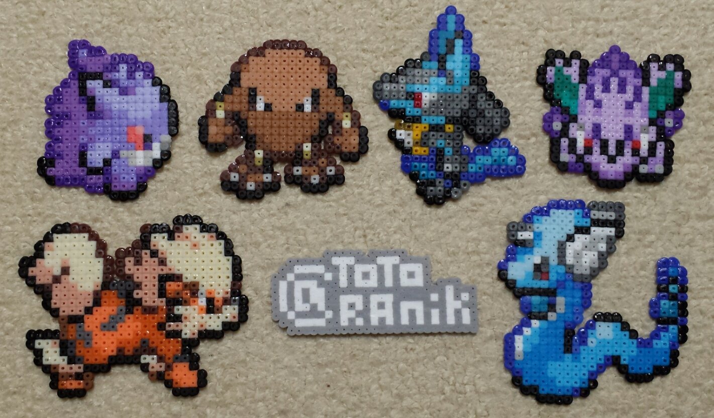 ととらに Su Twitter ちょっと番外編でポケモンの連れ歩きドットを作りました こっちのドットもかわいいんだよなぁ アイロンビーズ ミニフューズビーズ ポケモン T Co Cbskxkmzgo Twitter
