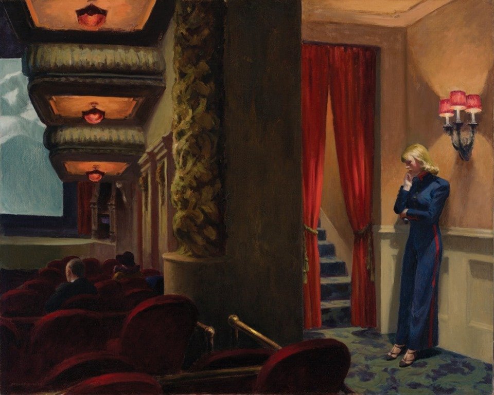 literatura_rte's tweet photo. Edward Hopper
New York Movie, 1939 https://t.co/BOi72q36A8