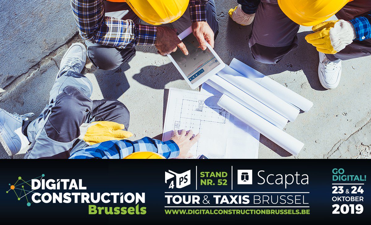 ScaptaDynamics's tweet image. De bouw digitaliseert in een ongezien tempo. Mis de digitale trein niet en bezoek 4PS Construct op Digital Construction Brussels!

Wanneer? 23 en 24 oktober 2019 
Waar? Tour &amp;amp; Taxis Brussels
Stand? Bezoek ons op stand 52! 

Tot dan! 🖐🏻

Meer info 👉🏻 scapta.com/bouw