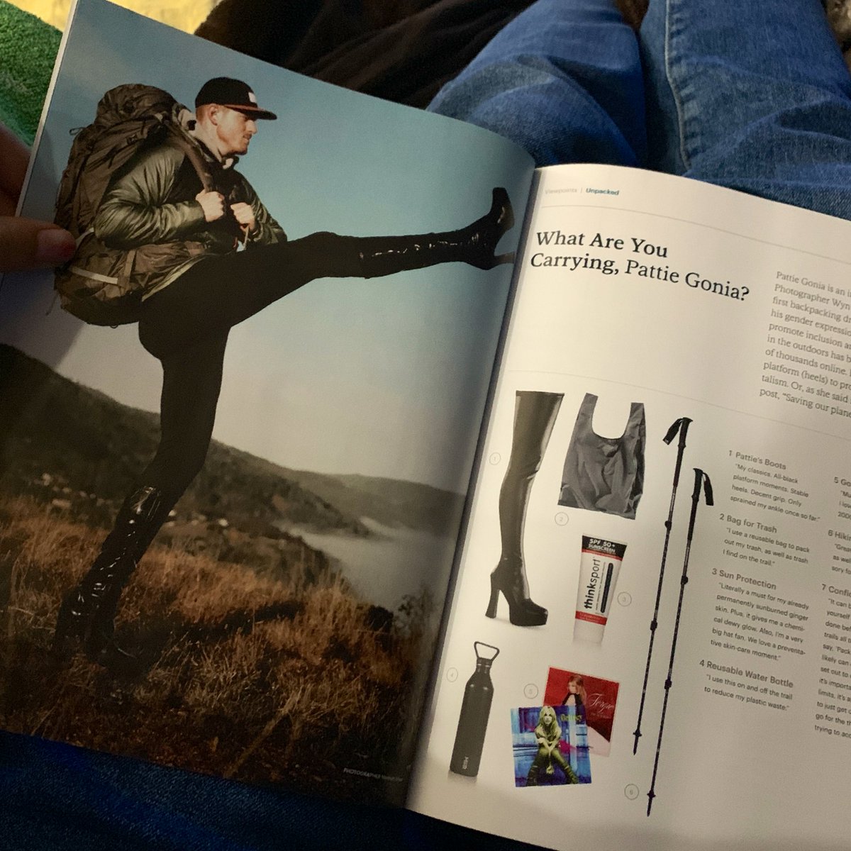 Kati_Explores's tweet image. So happy to see @pattiegonia in the first issue of the @REI magazine, #UncommonPath!! 🌲👢