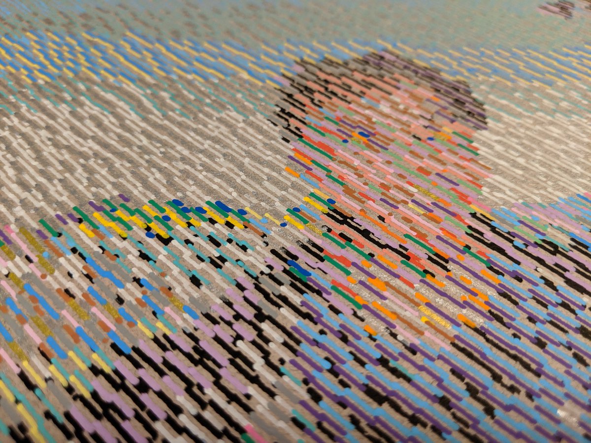 cabbagebot's tweet image. Self portrait. Not 100% pleased with this, but I learned a lot.

Most interesting to me being that there are names for colors in Japanese that do not translate to English. The ones used in this are &apos;yamabuki&apos; and &apos;daidai&apos;.

en.m.wikipedia.org/wiki/Blue%E2%8…

#plottertwitter