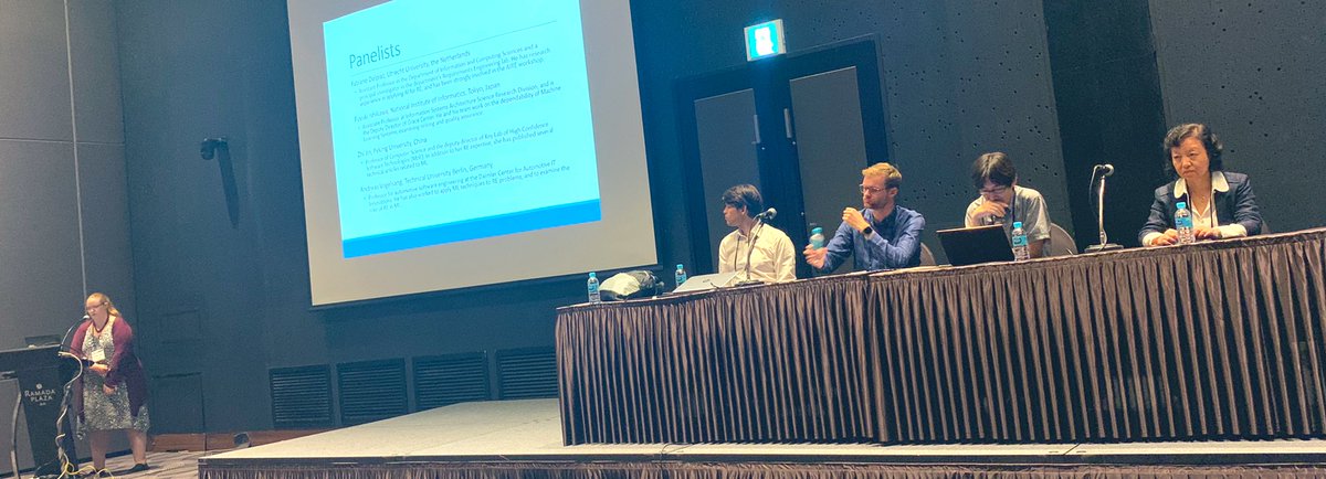 ieee_re's tweet photo. Requirements engineering for machine learning panel RE4ML with @FabianoDalpiaz , Fuyuki Ishikawa, Zhongshan Jin, and @andivogelsang - moderated by @jenhork https://t.co/TDKd1ud9bI