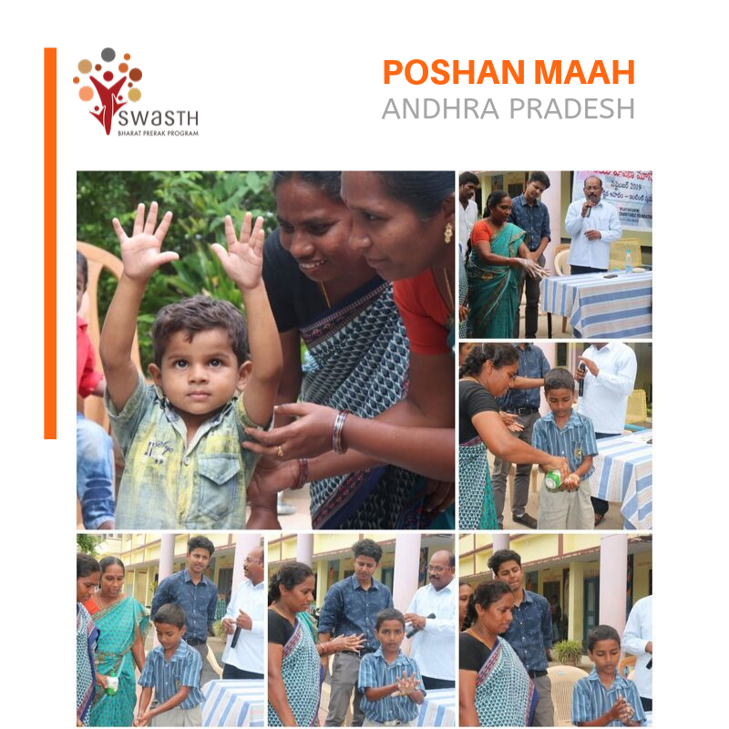 SPreraks's tweet photo. Along with AP PMU, Tata Trusts SBP Vignesh participates in an awareness sessions on hygiene and sanitation, anaemia and diet diversity at #PoshanMaah celebrations in Prakasam, AP. Children were also awarded prizes for drawing, debate &amp; essay writing. @PoshanPrakasam https://t.co/wBfiXL16em