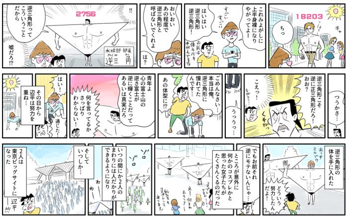 FINEBOYSで連載している底野辺平物語も、気づけばもう2年ほどたつが、同業の西野アポロくん以外で読んでるという情報を聞いたことがないので、宣伝を。(これは7月発売号くらいのものです。漫画内のピンクの数値は人物のヒエラルキー力です。)