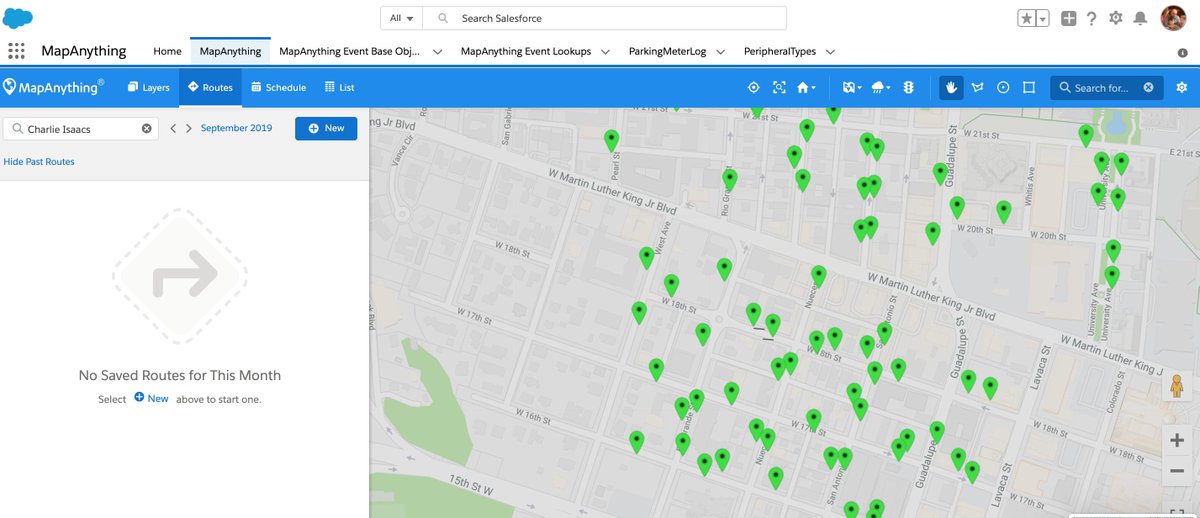 charlieisaacs's tweet image. Preparing for Day 2 of an IoT Workshop...our customer wanted to be able to map all of their assets. I created a Custom Object, imported the assets, created a #SalesforceMaps Base Object and done! @salesforce #SalesforceIoT Next: automatic route planning.