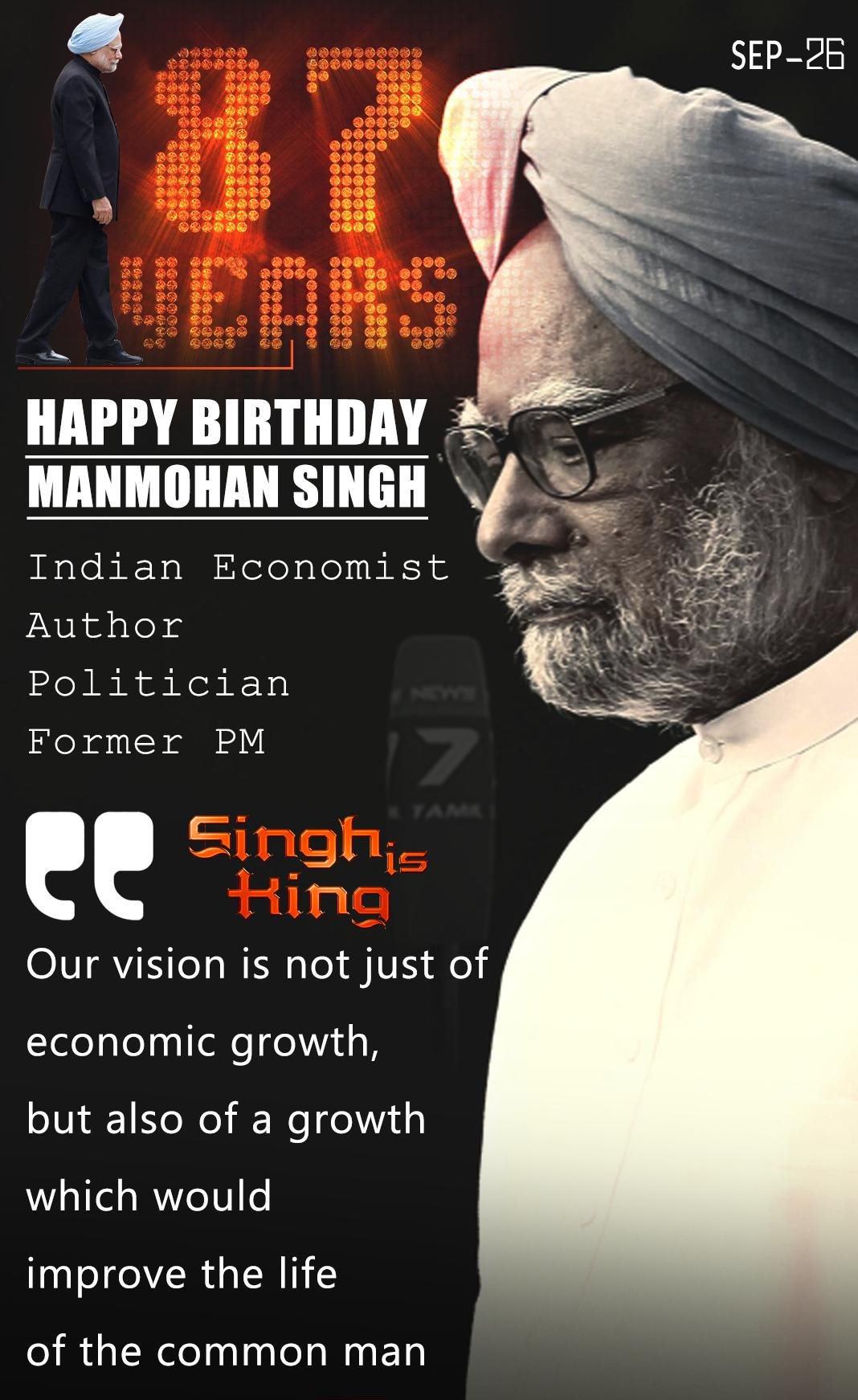 Happy Birthday Manmohan Singh Sir..... 