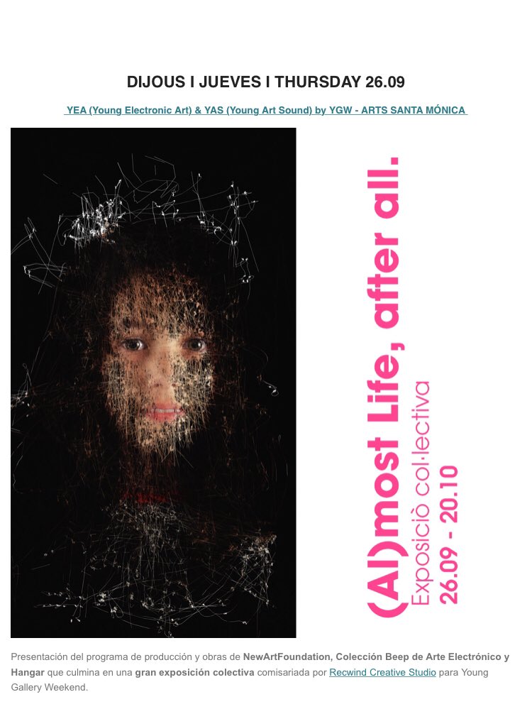 Bcntrending's tweet photo. 3,2,1 comienza el #Younggalleryweekend en #Barcelona Hoy en @artssantamonica @YGWbcn https://t.co/V8D5Yaqu8V