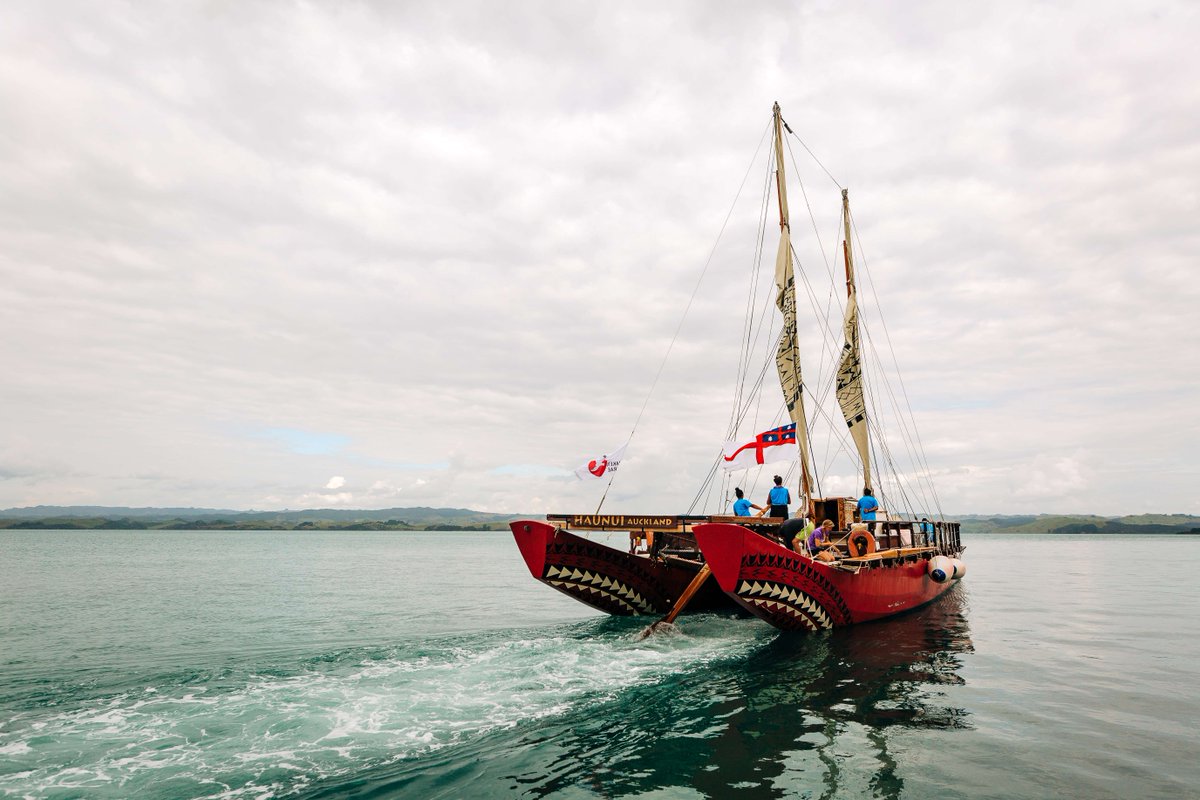 John-Reid Willison, skipper on the Haunui: “it's really important for us to keep these skills and use these waka hourua - not only to find land but to help look after the land, and spread the message [...] around climate change..." #Tuia250 bit.ly/2kWY2VD
