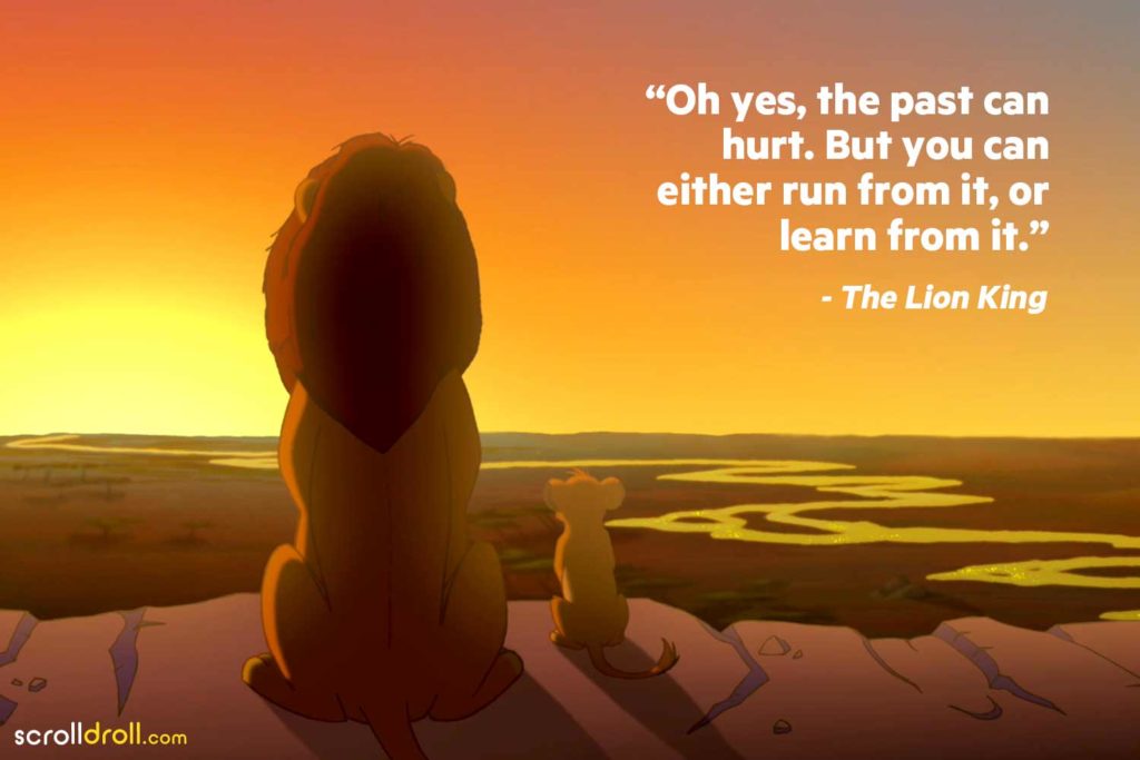 eLanguageWorld's tweet image. Oh yes! The past can hurt. But you can either learn from it or run from it.
#eLanguageWorld #Localiztion #TheLionKing 
1. अतीत का काम है दर्द देना, और तुम्हारा काम है उससे सीखना।
2. अतीत दर्द दे सकता है, तुम बस हँसते रहना और उससे सीखते रहना।
