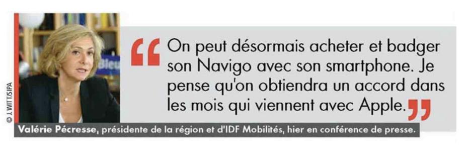 avecValerie's tweet photo. .@vpecresse a lancé hier le #SmartNavigo qui permet d'avoir ses titres de transport sur son smartphone. #TransportsIDF https://t.co/1g3vguaDK3